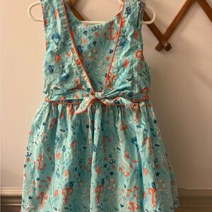 Tommy Bahama Girls Dress Blue and Coral Size 7